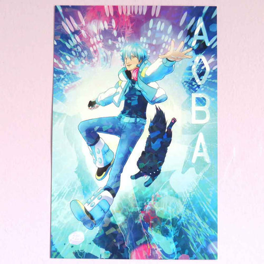 aoba seragaki art fan art print holographic ren dramatical murder dmmd treecolours